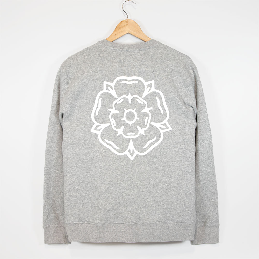 Don't Mess With Yorkshire - Rose Crew Sweatshirt Grey Heather