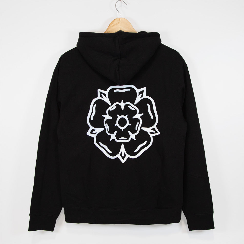 Don't Mess With Yorkshire - Rose Zip Hooded Sweatshirt Black