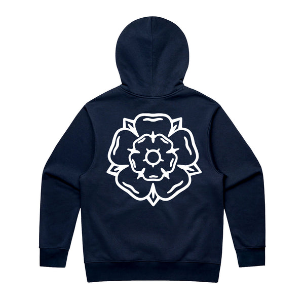 Rose Hooded Sweatshirt Navy