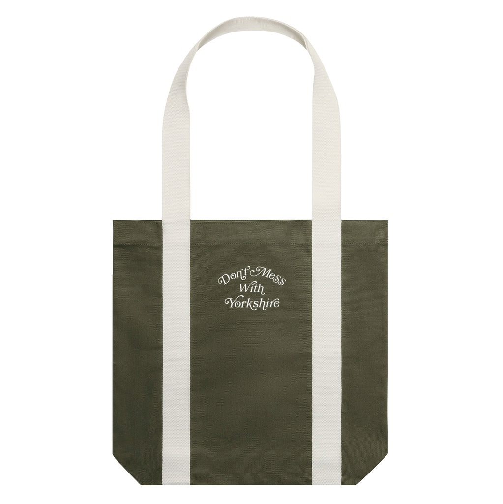 Ornate Tote Bag - Army/Off White