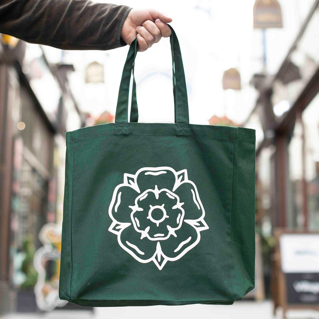 Don't Mess With Yorkshire - Rose Tote Bag Green