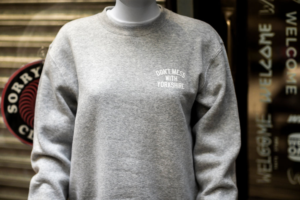 Don't Mess With Yorkshire - Rose Crew Sweatshirt Grey Heather