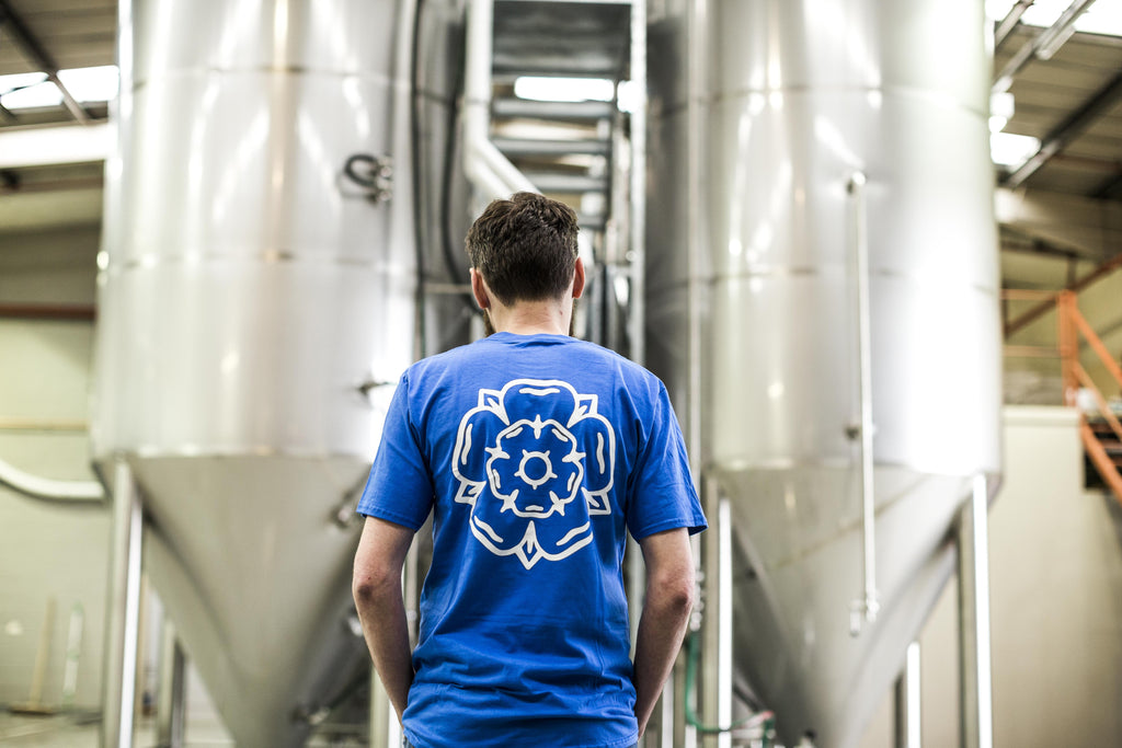 Don't Mess With Yorkshire - Rose S/S T-shirt Royal Blue