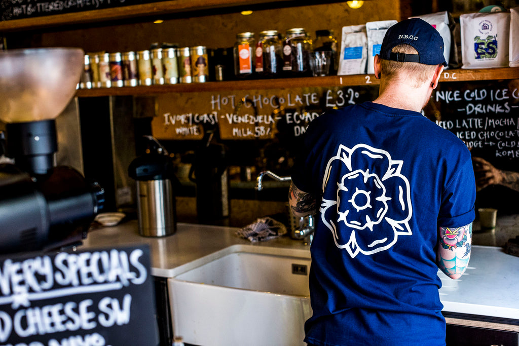 Don't Mess With Yorkshire - Rose S/S T-shirt Navy