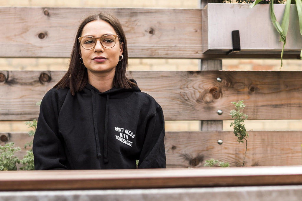 Don't Mess With Yorkshire - Rose Hooded Sweatshirt Black